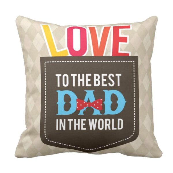 Moustache Awesome Dad Cushion Cover