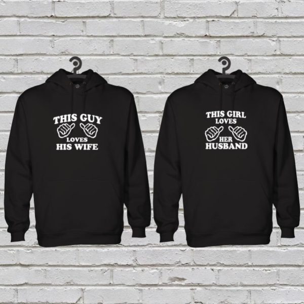 Loving Husband and Wife Couple Hoodies