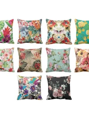 Morden Hawaii Floral Cushion Cover Set of 10