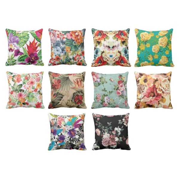 Morden Hawaii Floral Cushion Cover Set of 10