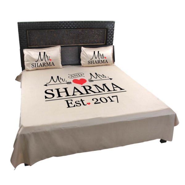 Customized Mr. and Mrs. Bedsheet (Copy)