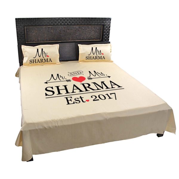 Customized Mr. and Mrs. Bedsheet (Copy)