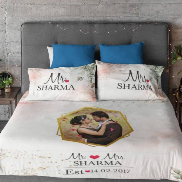 Customized Mr. and Mrs. Bedsheet (Copy)