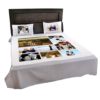 Personalized Photo Collage Floral Double Bed sheet with Pillow Covers