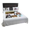 Personalized Photo Collage Floral Double Bed sheet with Pillow Covers