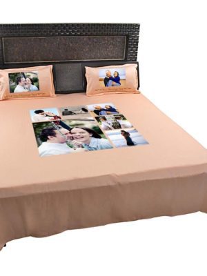 Personalised-6-Photo-Collage-Bedsheet-Peach-2