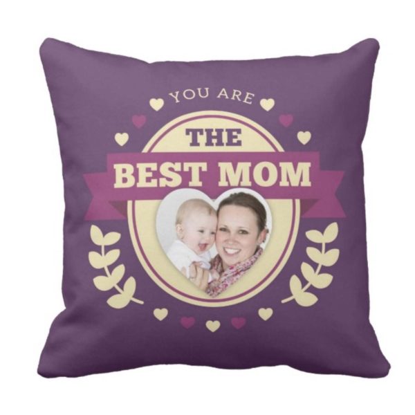 Personalised The Best Mom In The World Cushion Cover Both Side Printed