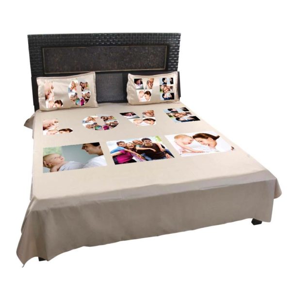 Personalized Love Photo Collage Bedsheet