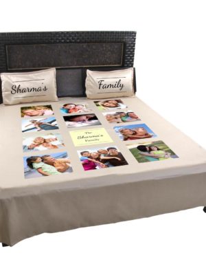 Personalized Photo Bed Sheet for Family