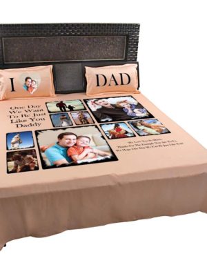 Personalized Photo Bedsheet for Loving Dad