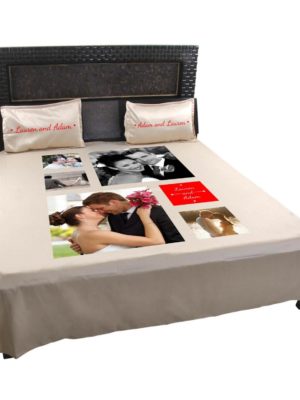 Personalized Photo Bedsheet for Romantic Couple