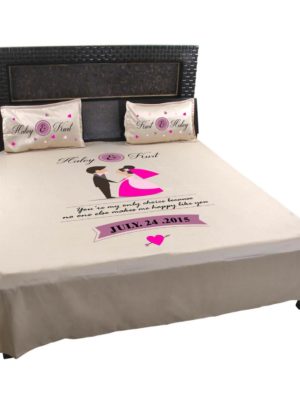 Personalized Romantic Bedsheet for Couple