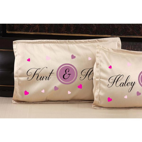 Personalized Romantic Couple Bedsheet With 2 Pillow Cover