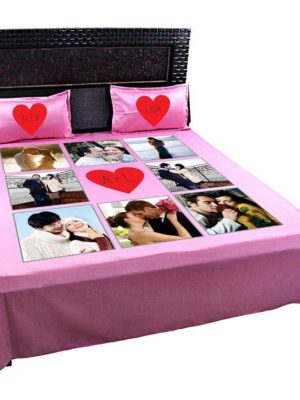 Personalized-Romantic-Monogram-Photo-Bedsheet-Pink