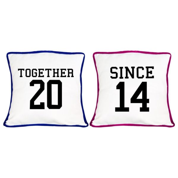 Personalized Together Since Couple Anniversary Cushion Covers