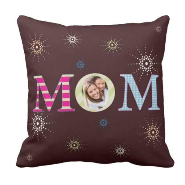 Personalized Wow Mom Cushion Cover Both Side Printed