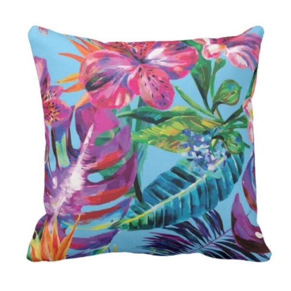 Pink Floral Cushion Cover