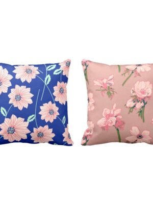 Pulchritudinous Resplendent Floral Flowers Printed Cushion Covers Set of 2