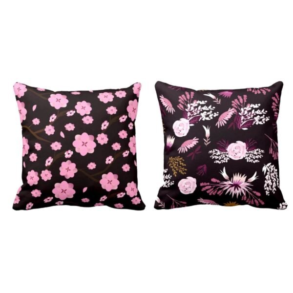Marvelous Ideal Floral Flowers Printed Cushion Covers Set of 2