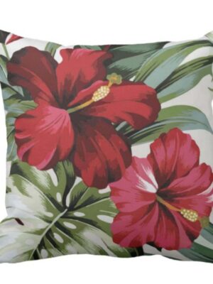 Red Floral Cushion Cover