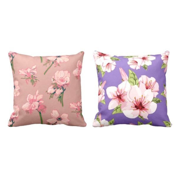 Marvelous Ideal Floral Flowers Printed Cushion Covers Set of 2