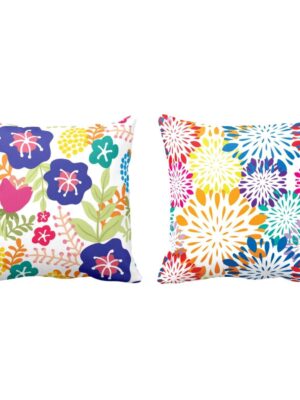 Resplendent Gorgeous Floral Flowers Printed Cushion Covers Set of 2