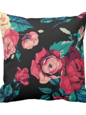 Rose Floral Cushion Cover