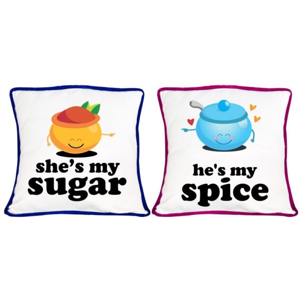 Sugar and Spice Couple Cushion Covers