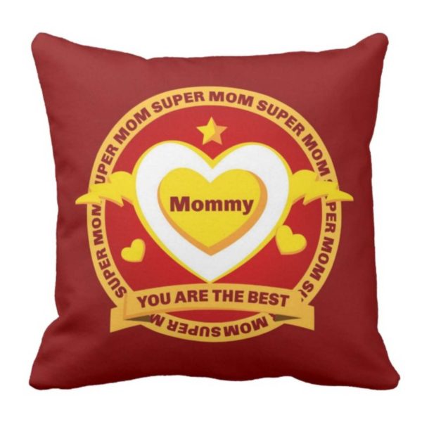 Personalized Super Mom Double side Printed Cushion Cover