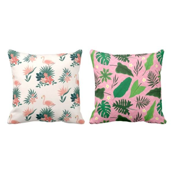 Marvelous Ideal Floral Flowers Printed Cushion Covers Set of 2