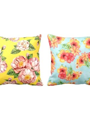 Tempting Marvelous Floral Flowers Printed Cushion Covers Set of 2
