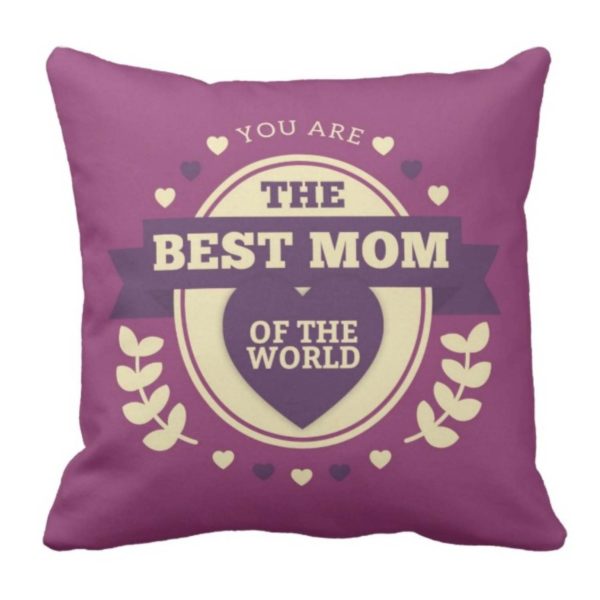 Personalised The Best Mom In The World Cushion Cover Both Side Printed