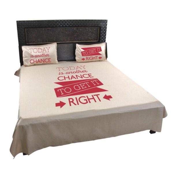 Today Is Another Chance To Get It Right Motivational Printed Bedsheet