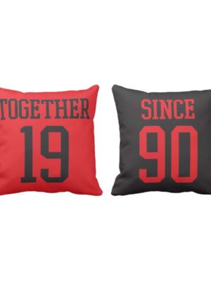 Personalized Together Since Couple Anniversary Cushion Covers