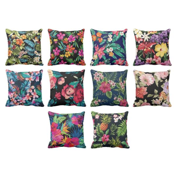 Tropical Vintage Floral Cushion Cover Set of 10
