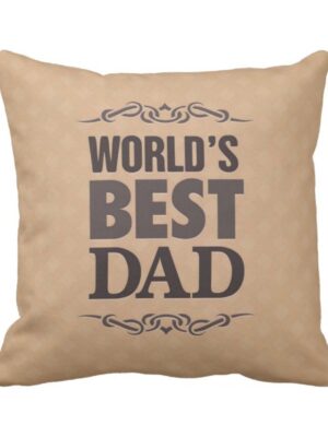 World's Best Dad Printed Cushion Cover