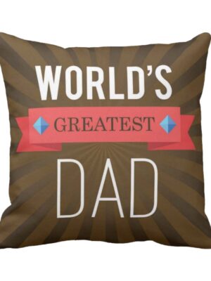 World's Greatest Dad Printed Cushion Cover