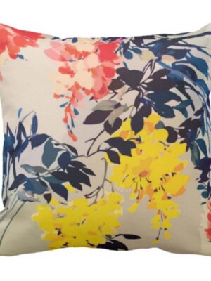 Yellow Floral Cushion Cover