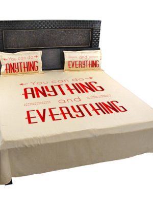 You Can Do Anything And Everything Quoted Printed Bedsheet