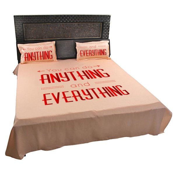 You Can Do Anything And Everything Quoted Printed Bedsheet