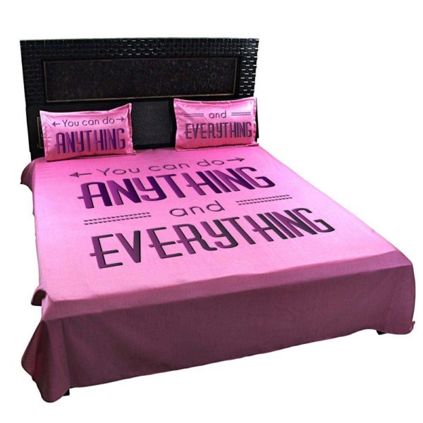 You Can Do Anything And Everything Quoted Printed Bedsheet