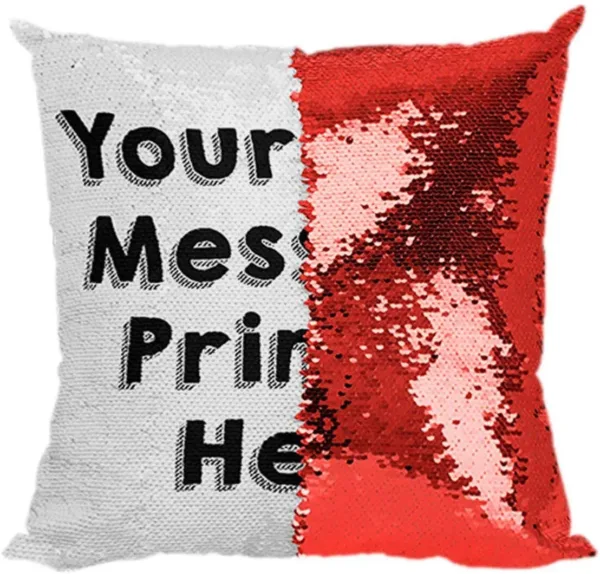 Sequin Personalised Colour Changing Magic Cushion with Filler