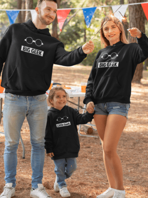 Geek Parent And Child Family Sweatshirts