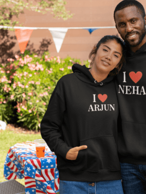 Personalized I Love Couple Hoodies