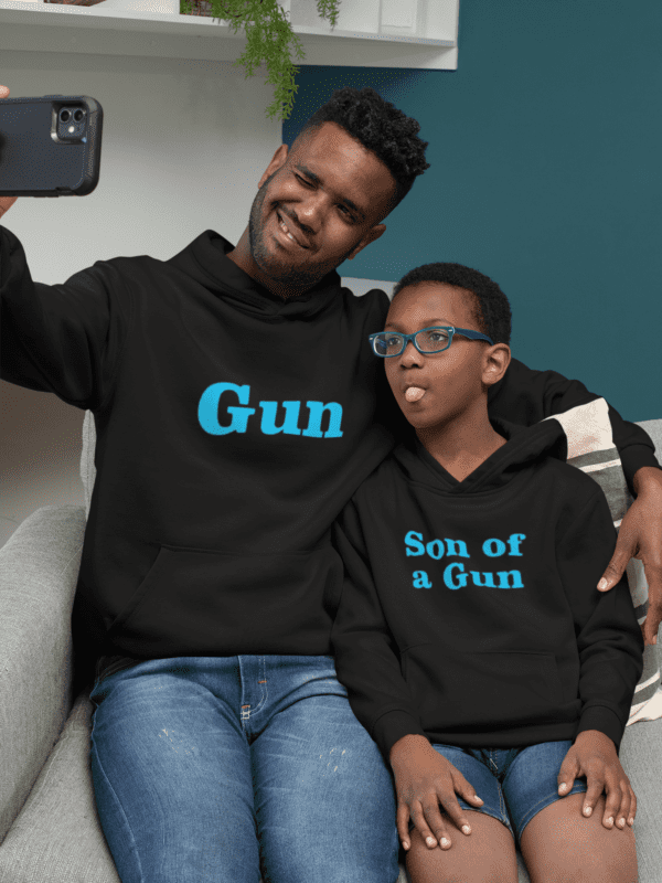 Gun & Son Of A Gun Matching Father And Child hoodies Set