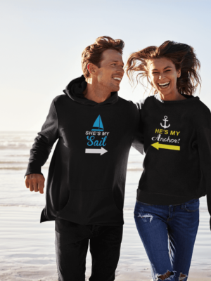Sail Anchor Couple Hoodies