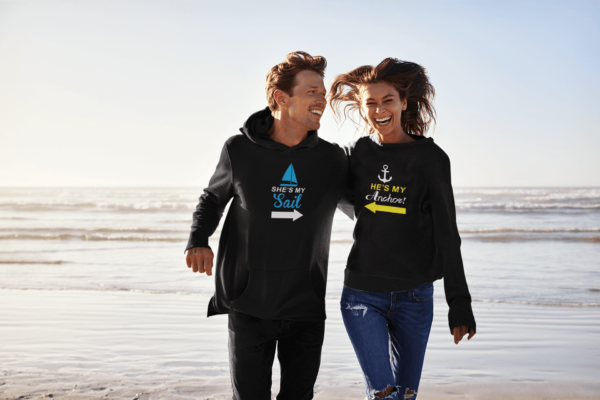 Sail Anchor Couple Hoodies