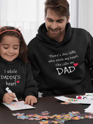 I Stole My Dad Heart Hoodies Set For Father & Daughter