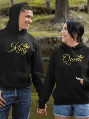 King & Queen Couple Hoodies