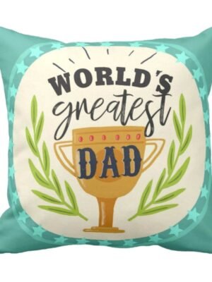 Worlds Greatest Dad Trophy Cushion Cover